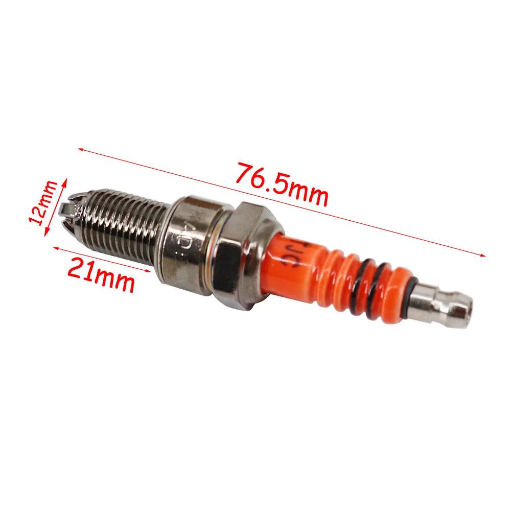 Bougie d'allumage D8TJC, 3 électrodes pour moteur GY6 50cc 125cc 150cc 200cc, pour Dirt Bike, cyclomoteur, Scooter, ATV, Go Kart, 1 pièce/2 pièces/10 pièces